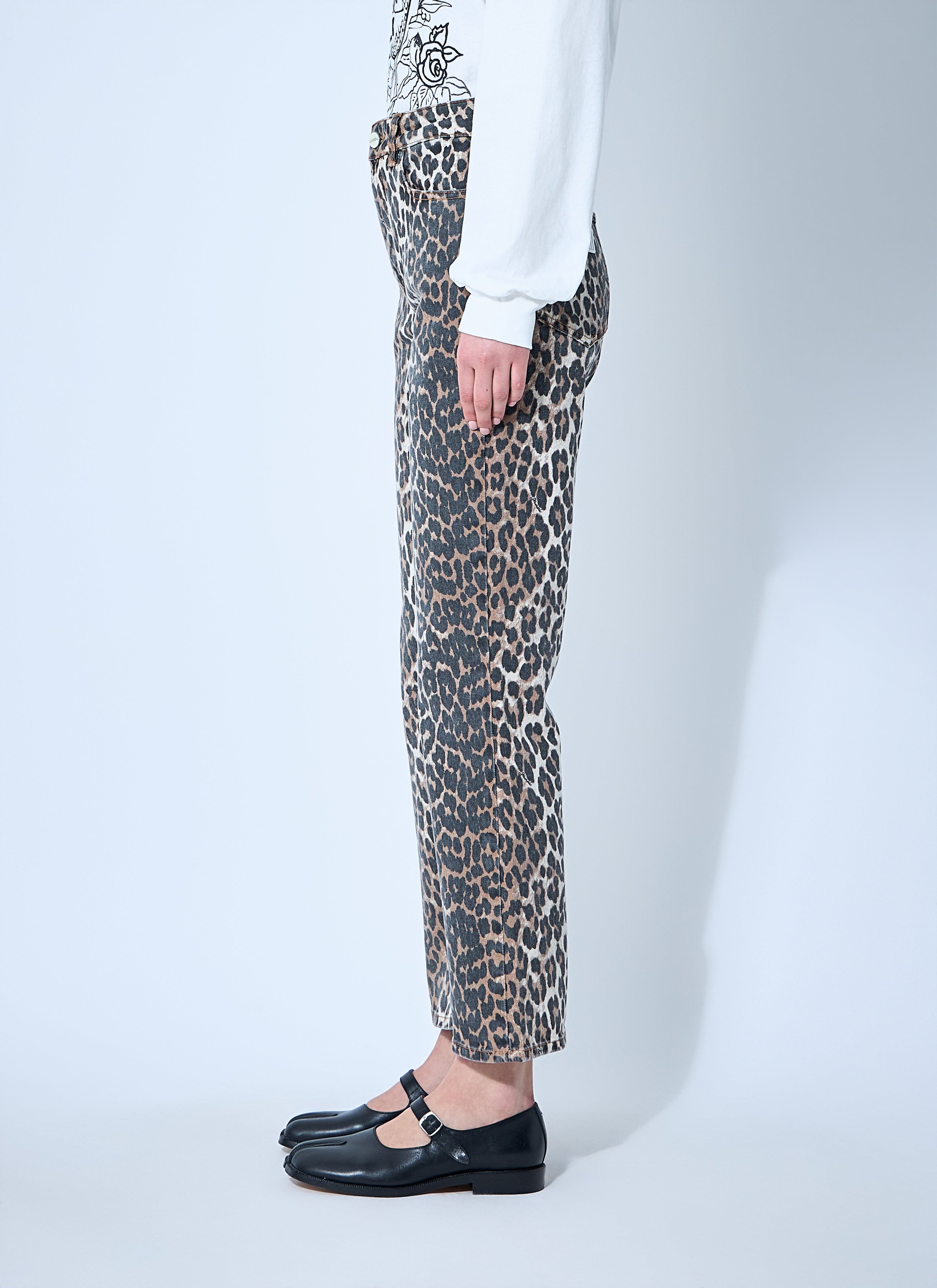 Ganni Women Betzy Leopard Print Jeans