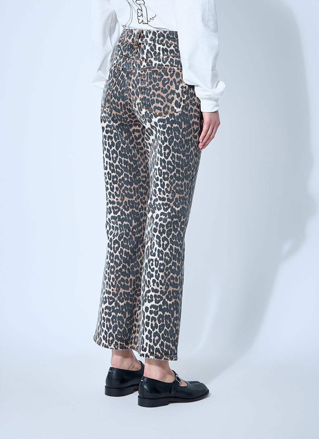 Ganni Women Betzy Leopard Print Jeans