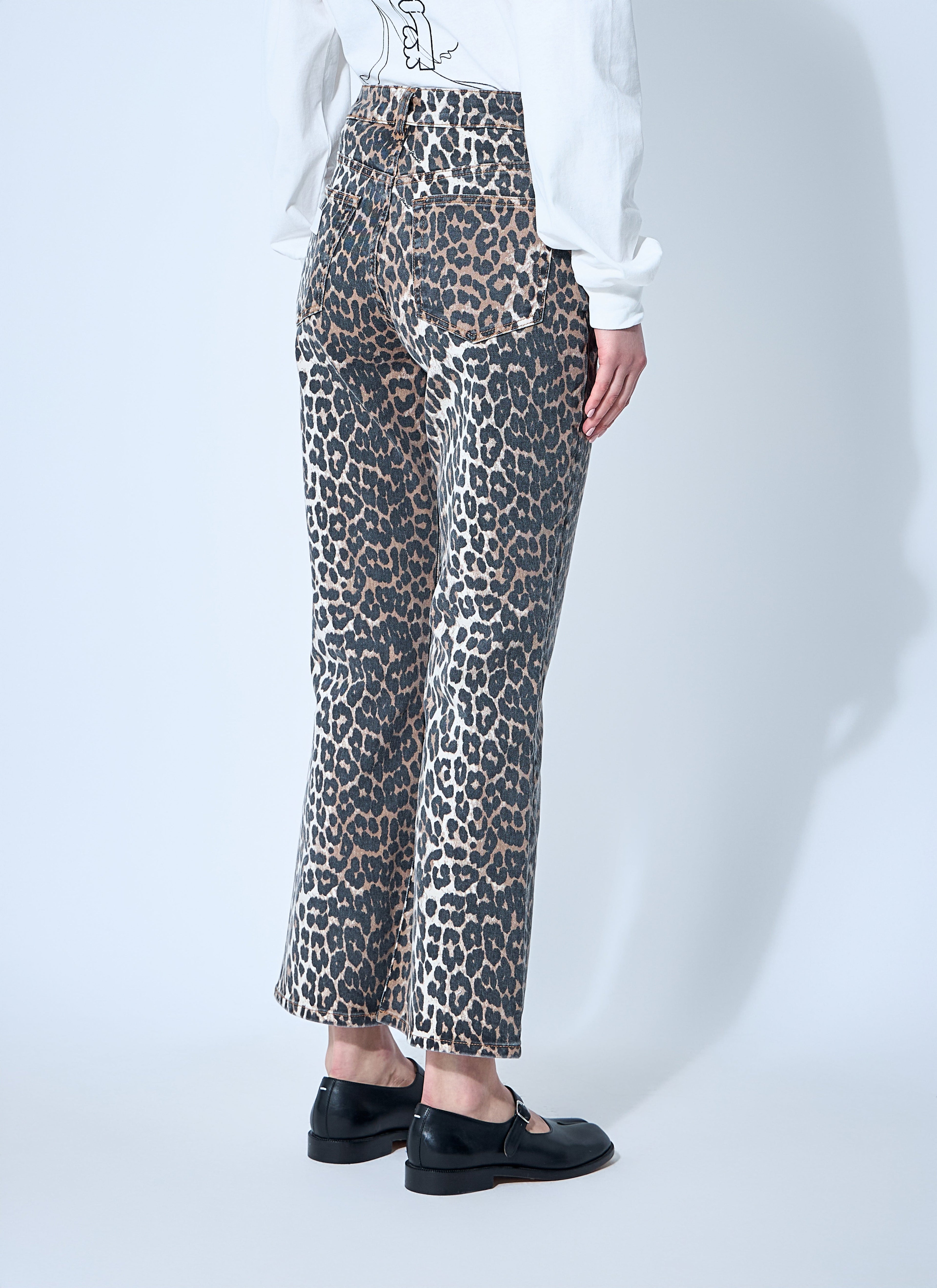 Ganni Women Betzy Leopard Print Jeans