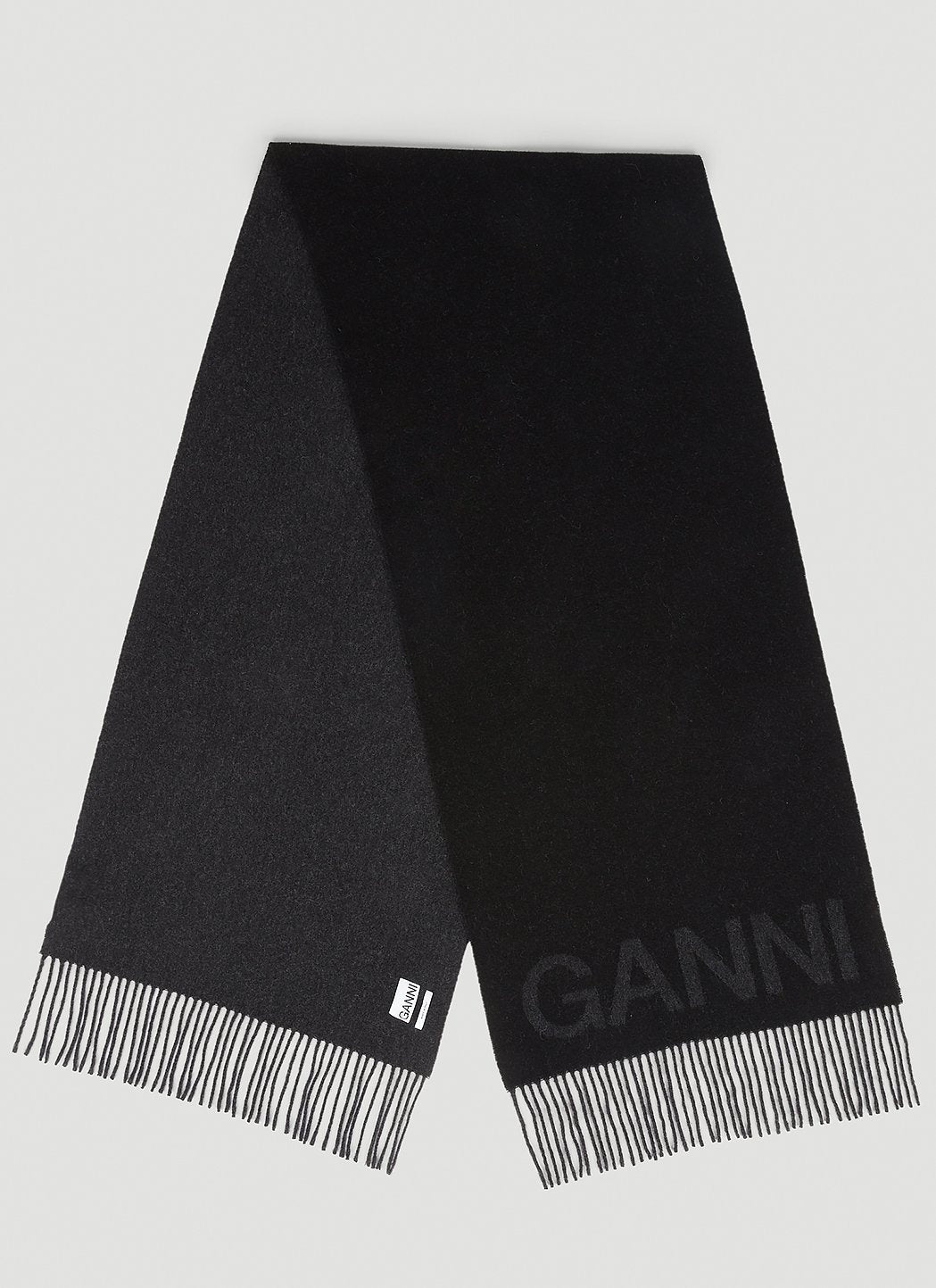 Ganni Women Fringed Scarf