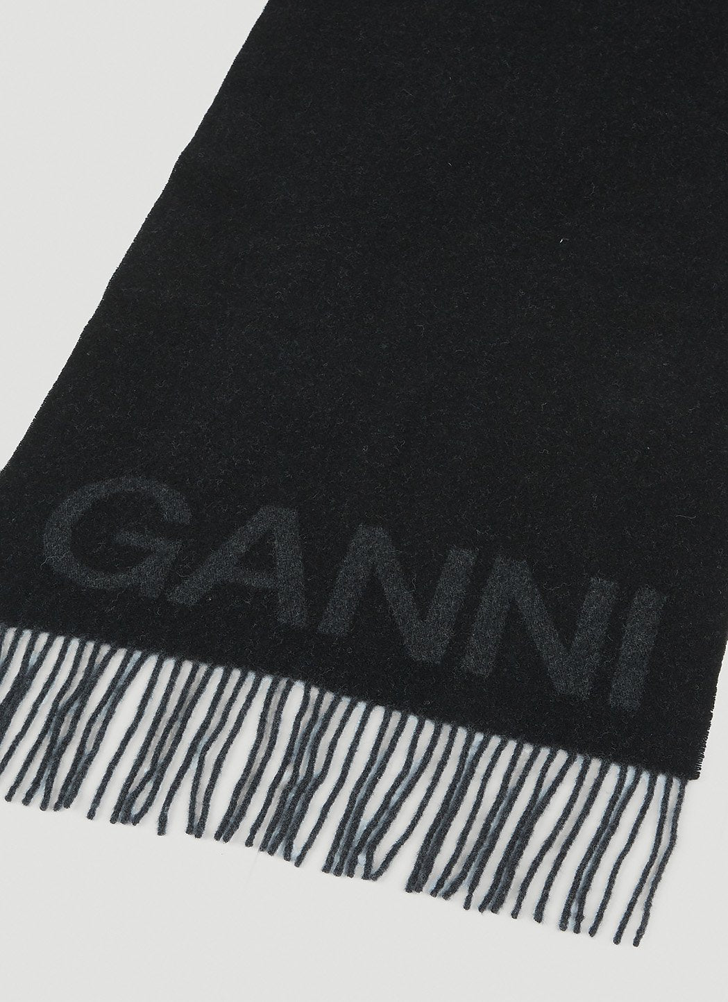 Ganni Women Fringed Scarf