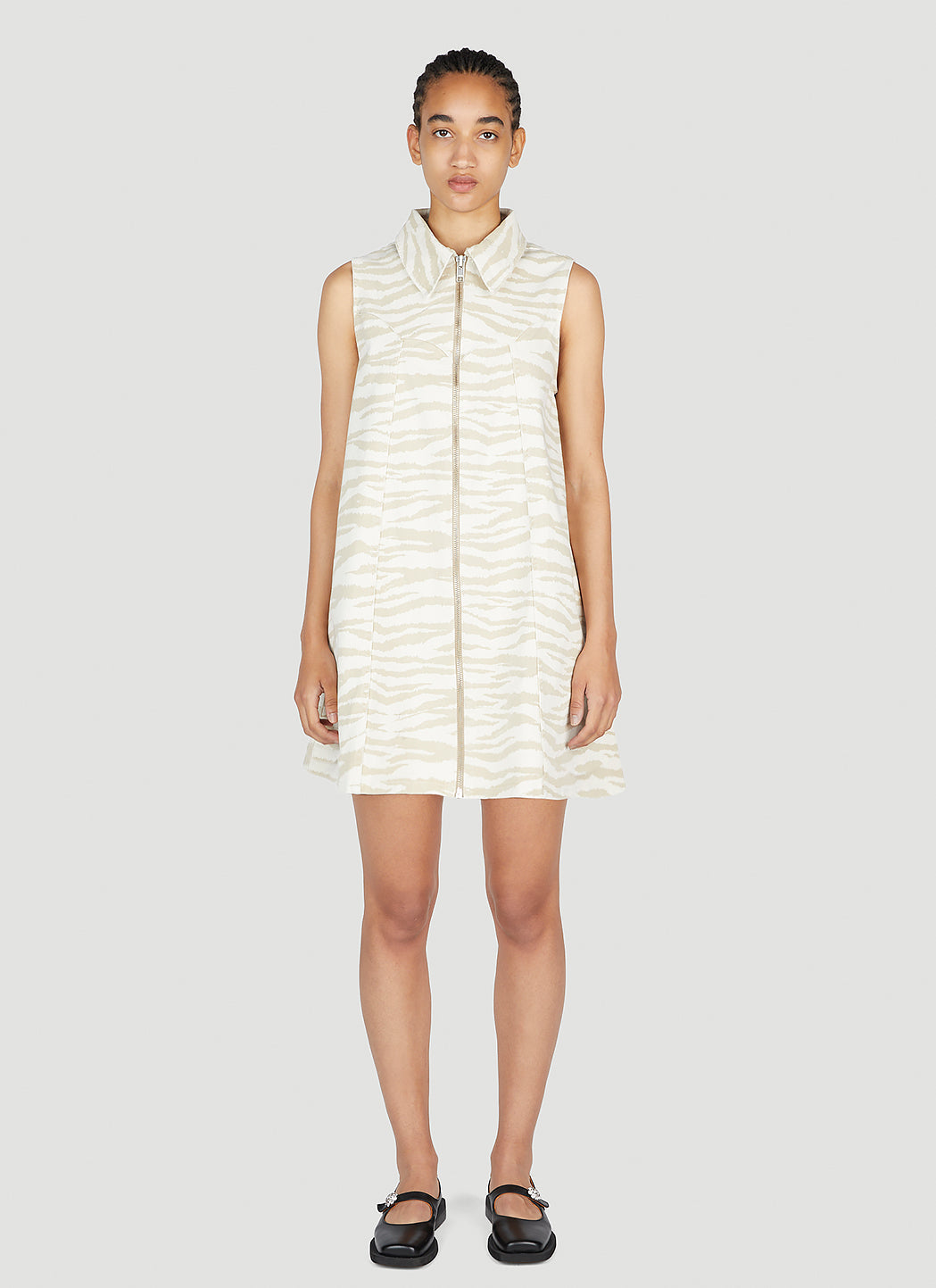 Ganni Women Zebra Print Mini Dress