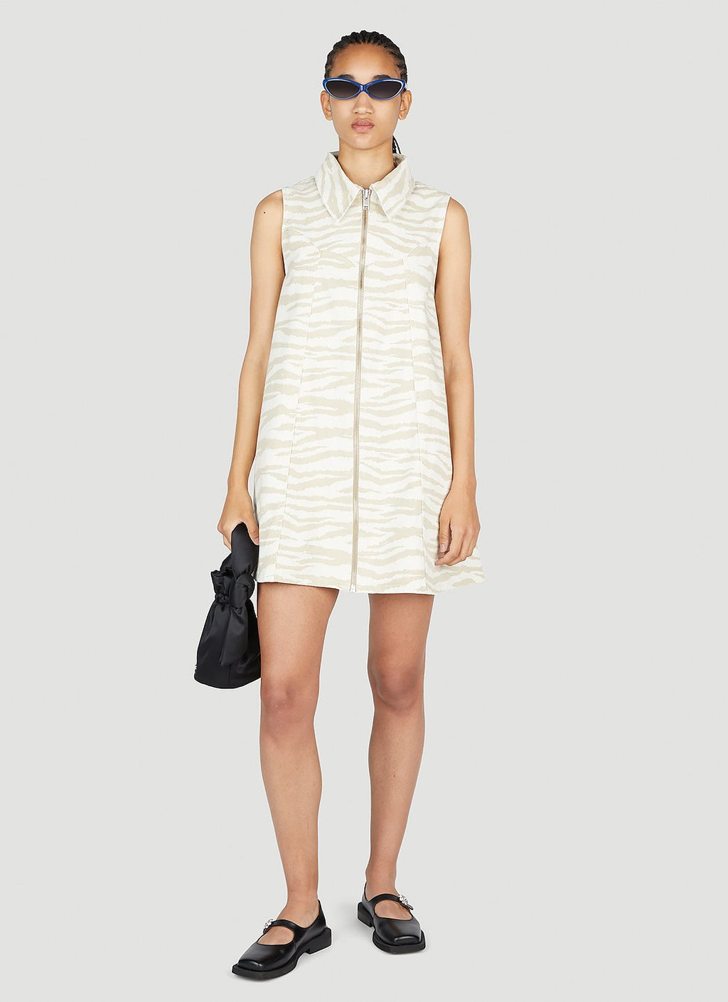 Ganni Women Zebra Print Mini Dress