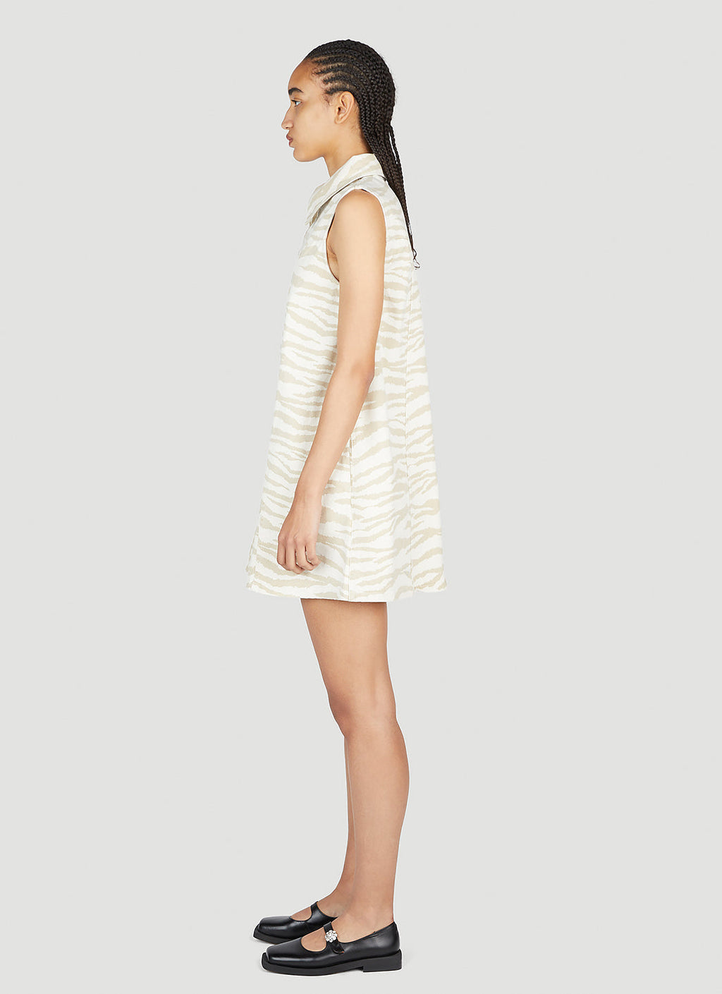 Ganni Women Zebra Print Mini Dress