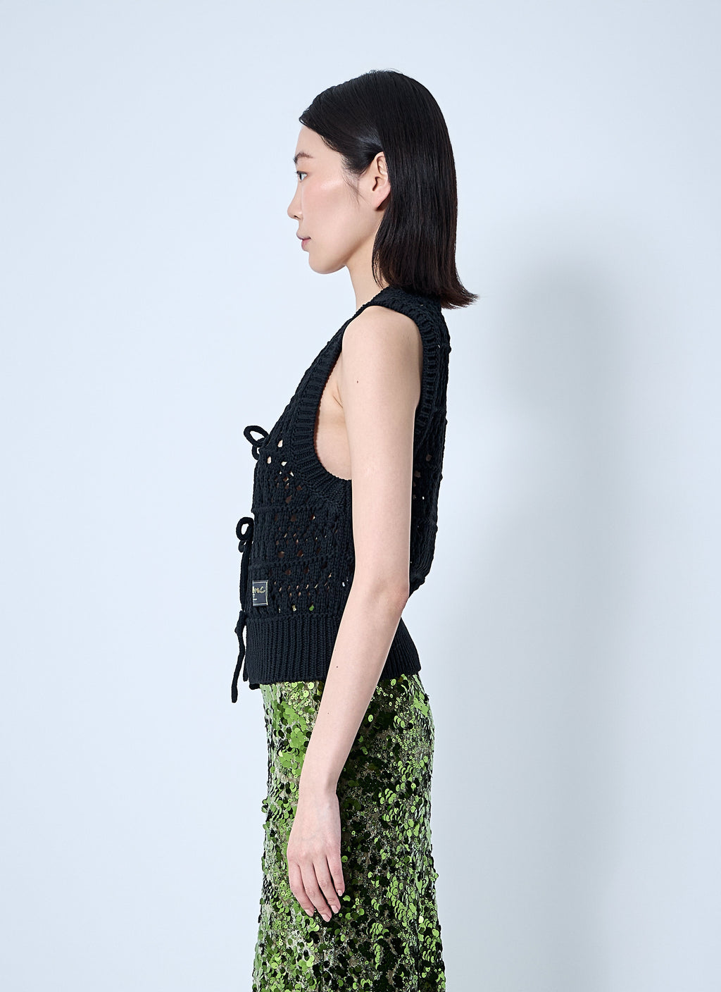 Ganni Women Logo Patch Vest