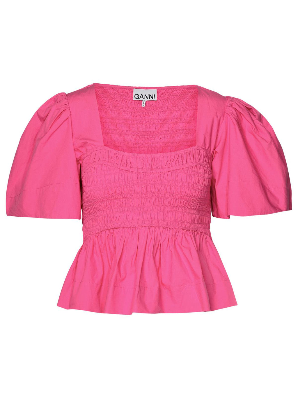 Ganni Fuchsia Cotton Top Women - EZE Fashion®