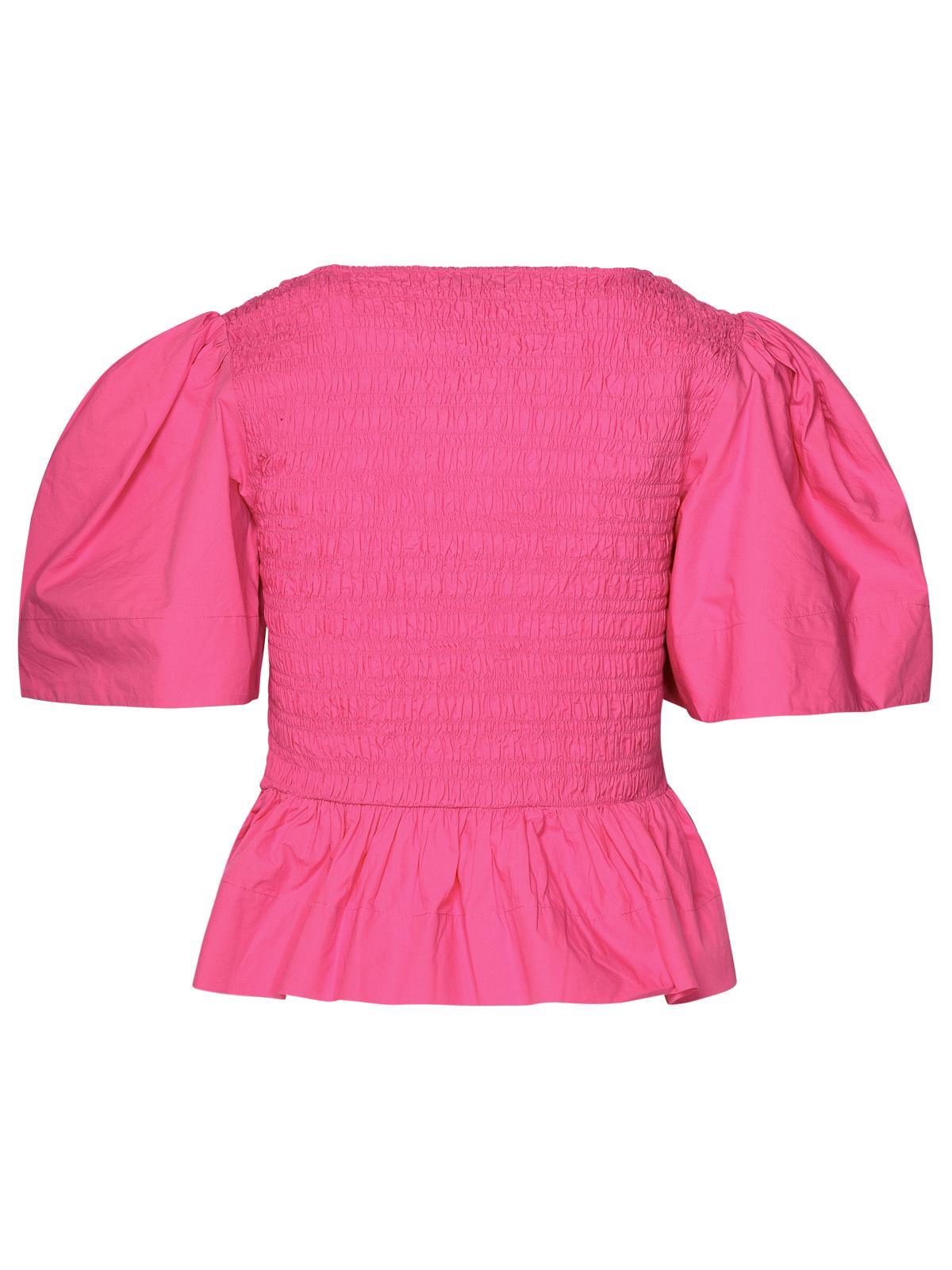 Ganni Fuchsia Cotton Top Women - EZE Fashion®