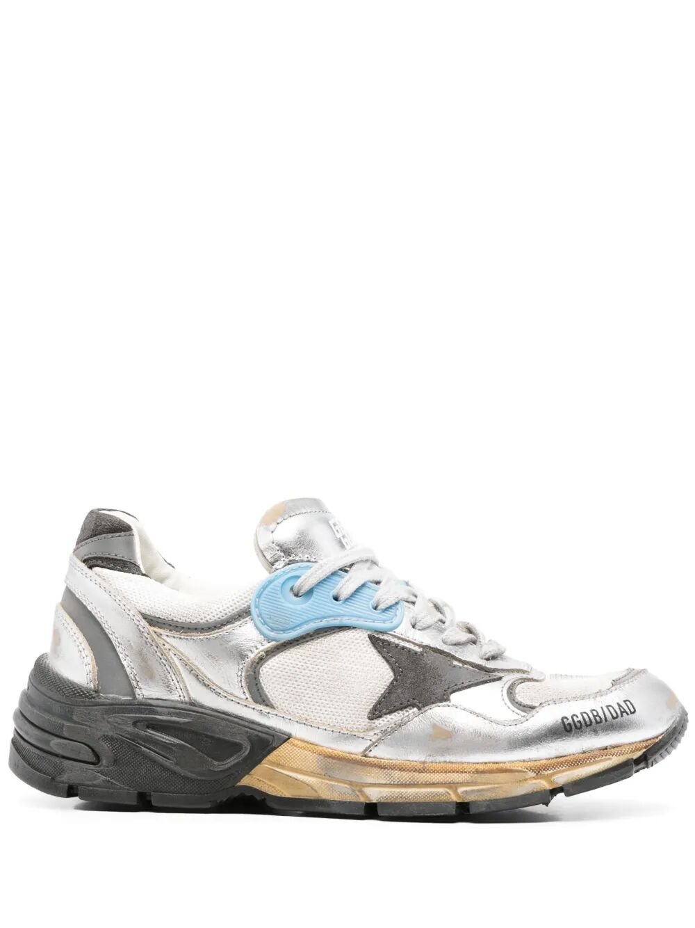 Golden Goose Women "Running Dad" Mesh And Laminated Leather Upper Suede Star Laminated Leather Toe And Tongue - EZE Fashion®