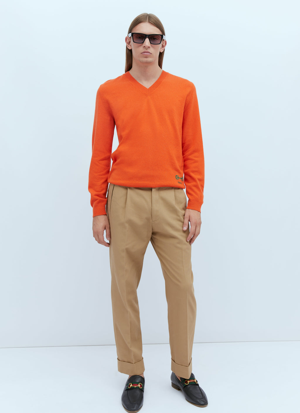Gucci Men Cotton Gabardine Tailored Pants