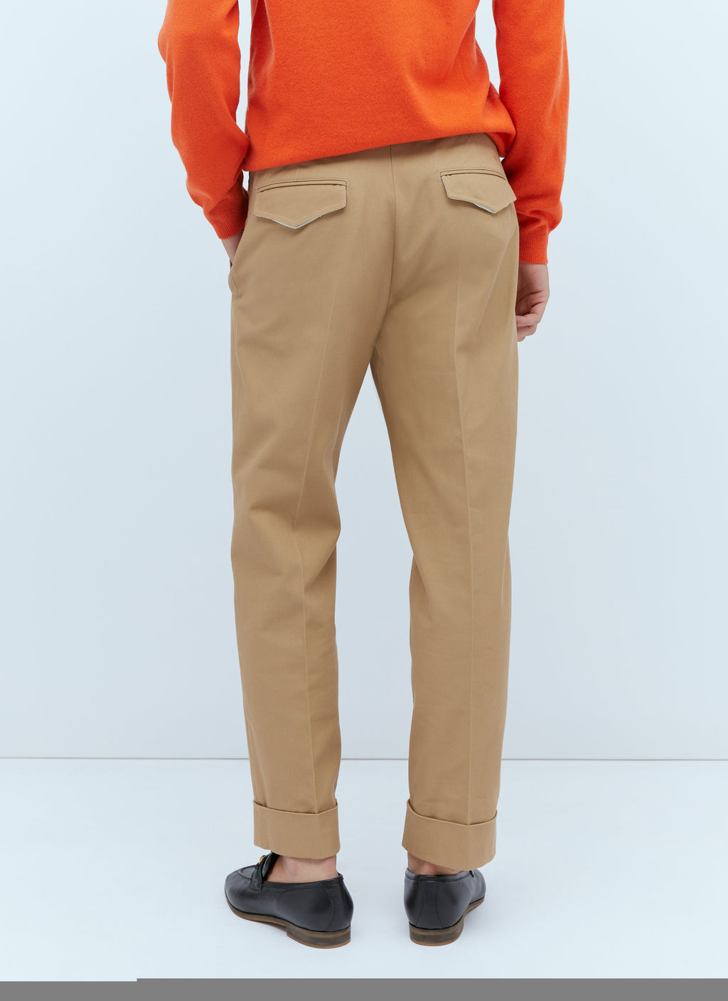 Gucci Men Cotton Gabardine Tailored Pants