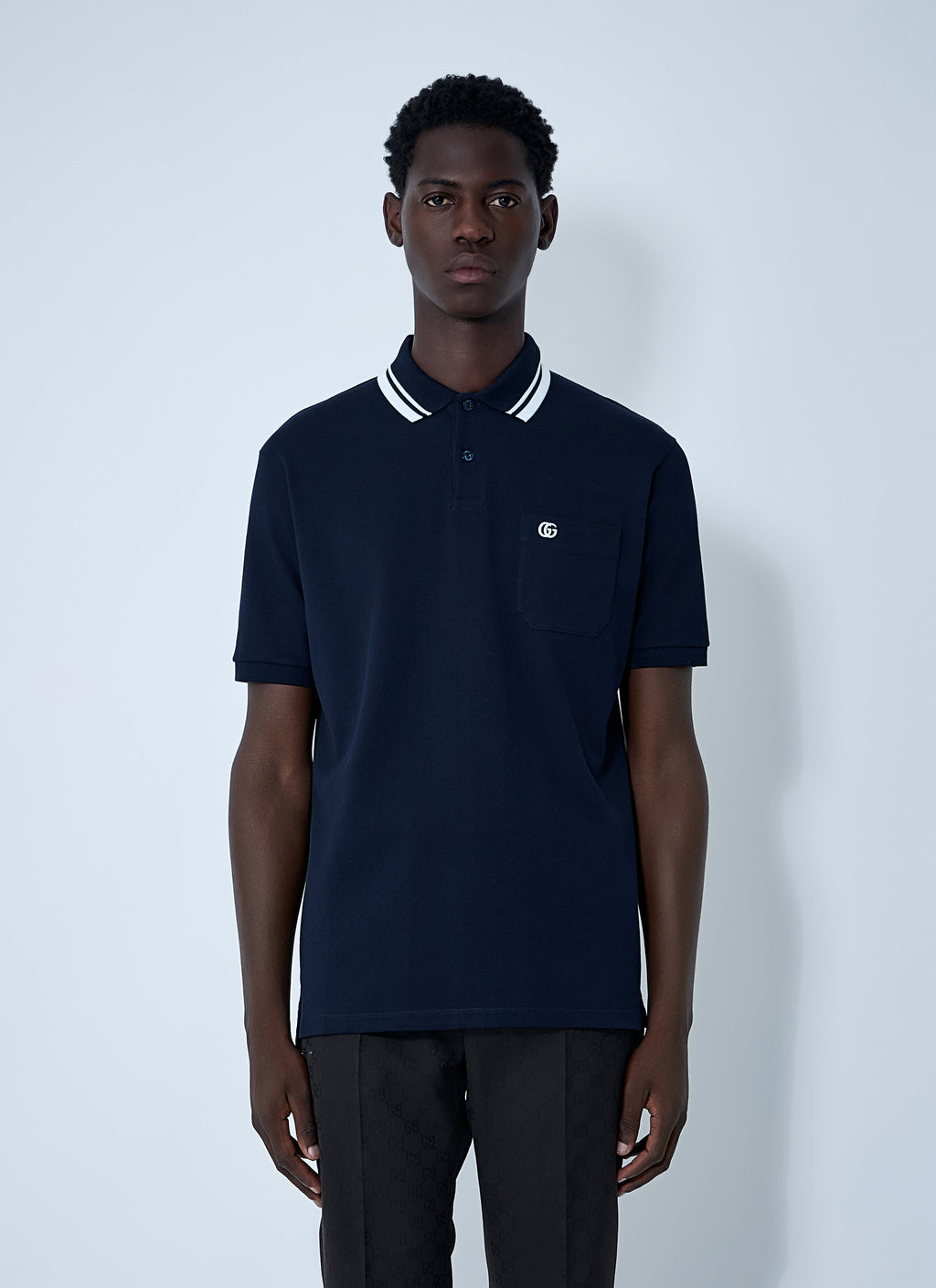 Gucci Men Logo Motif Polo Shirt