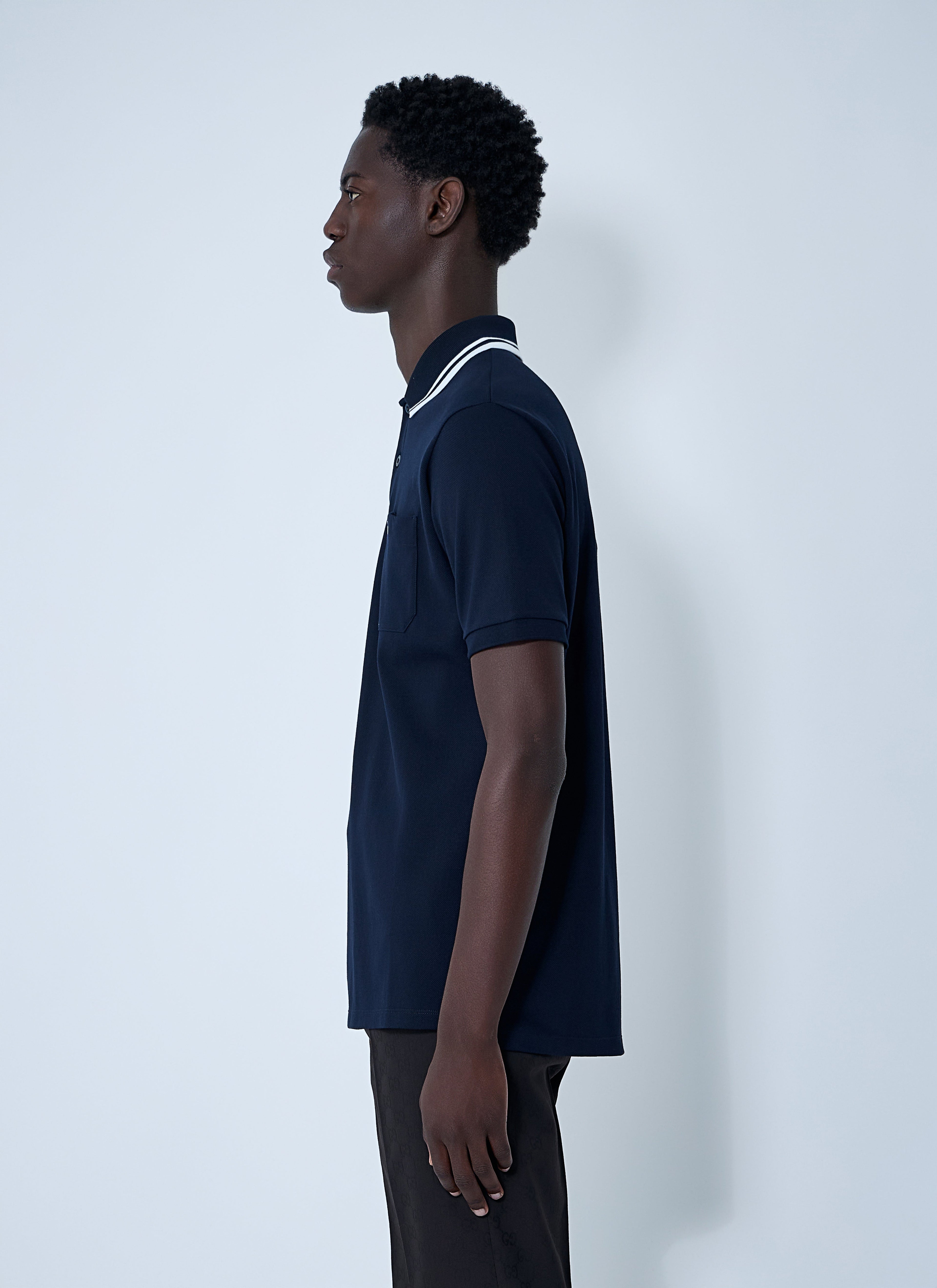 Gucci Men Logo Motif Polo Shirt