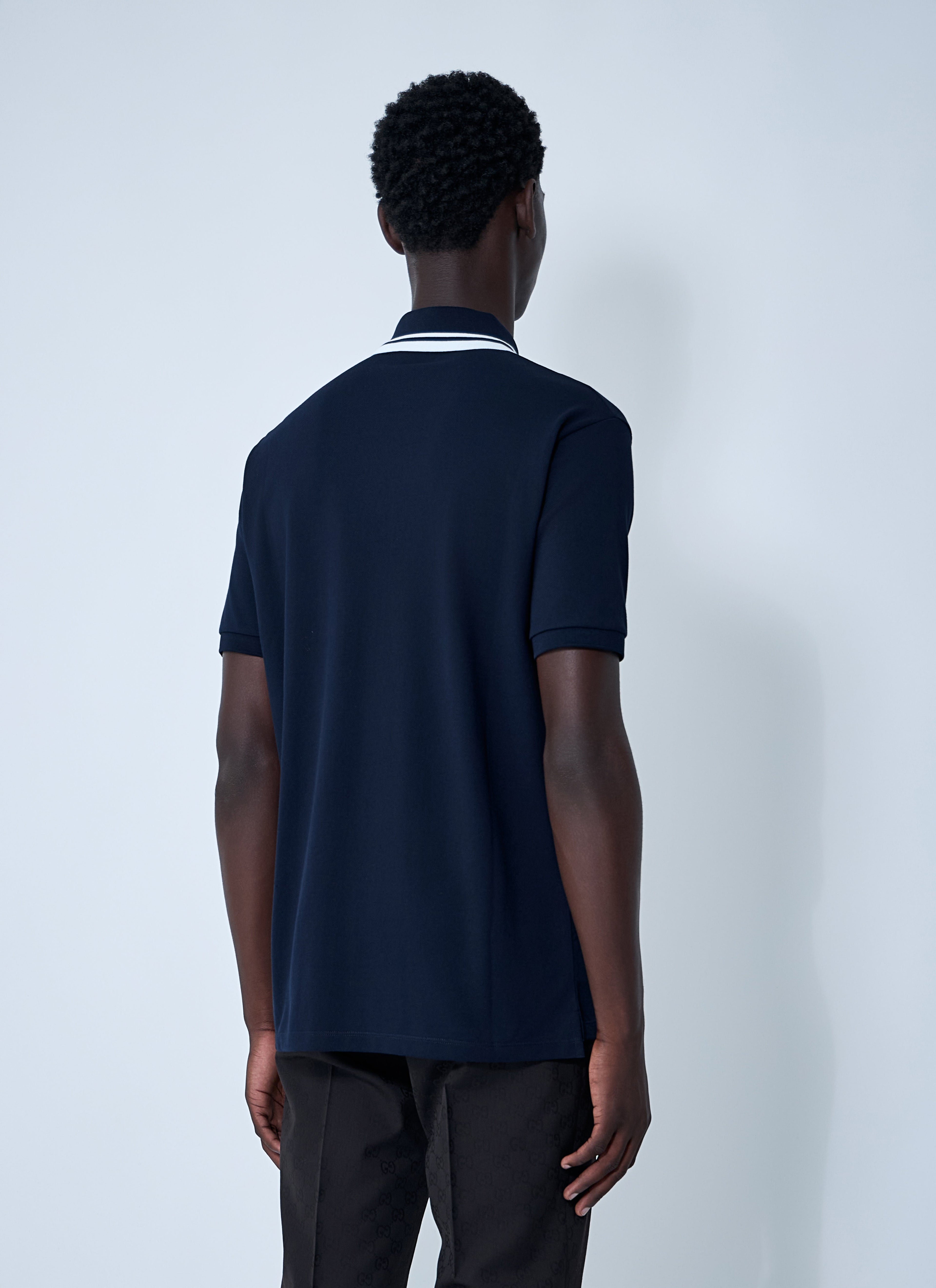 Gucci Men Logo Motif Polo Shirt