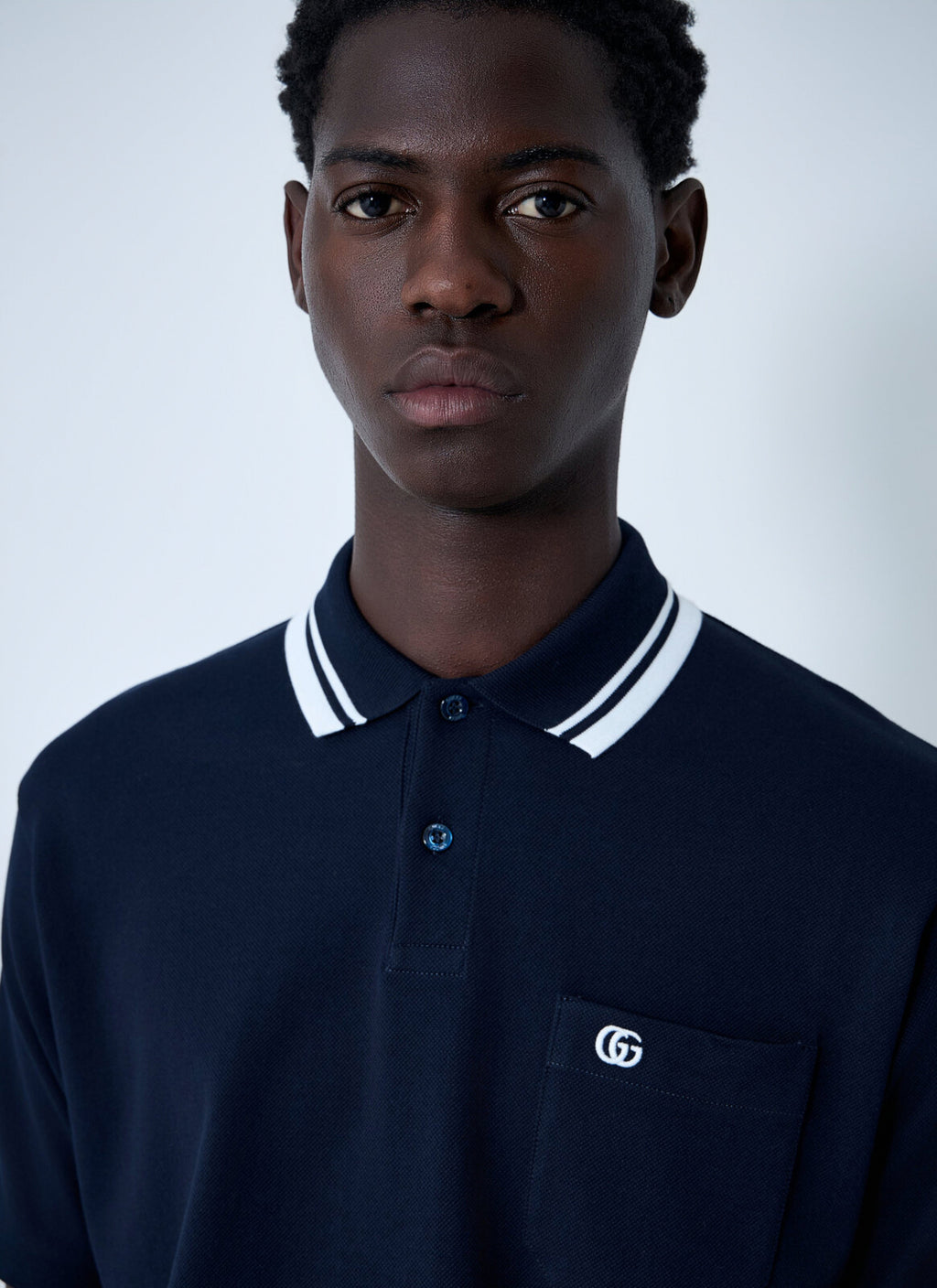 Gucci Men Logo Motif Polo Shirt