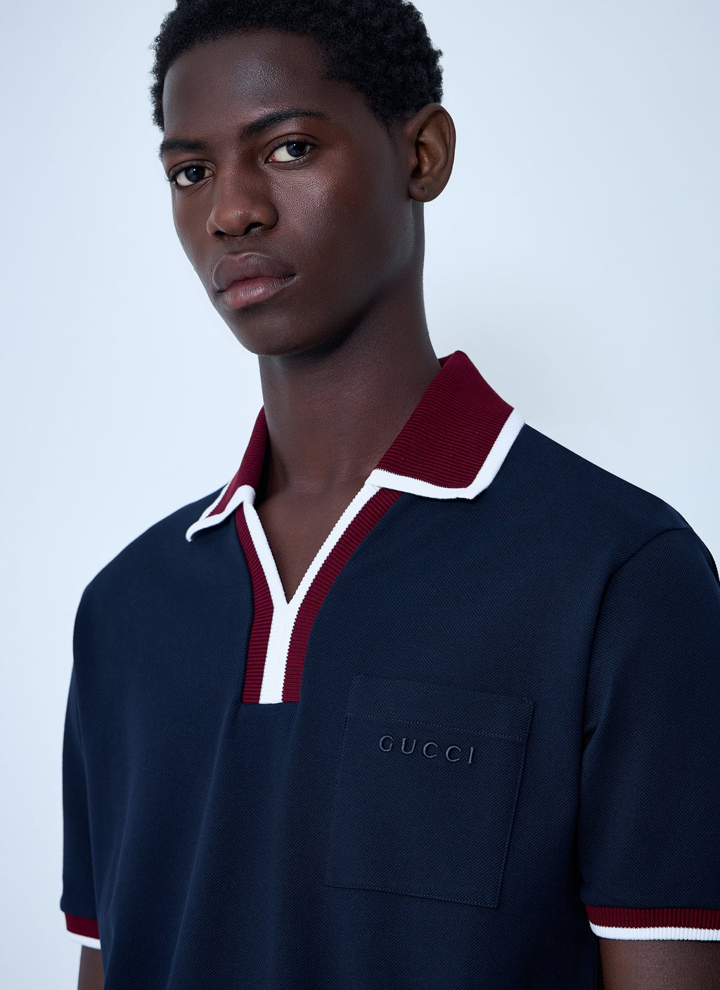 Gucci Men Logo Motif Polo Shirt