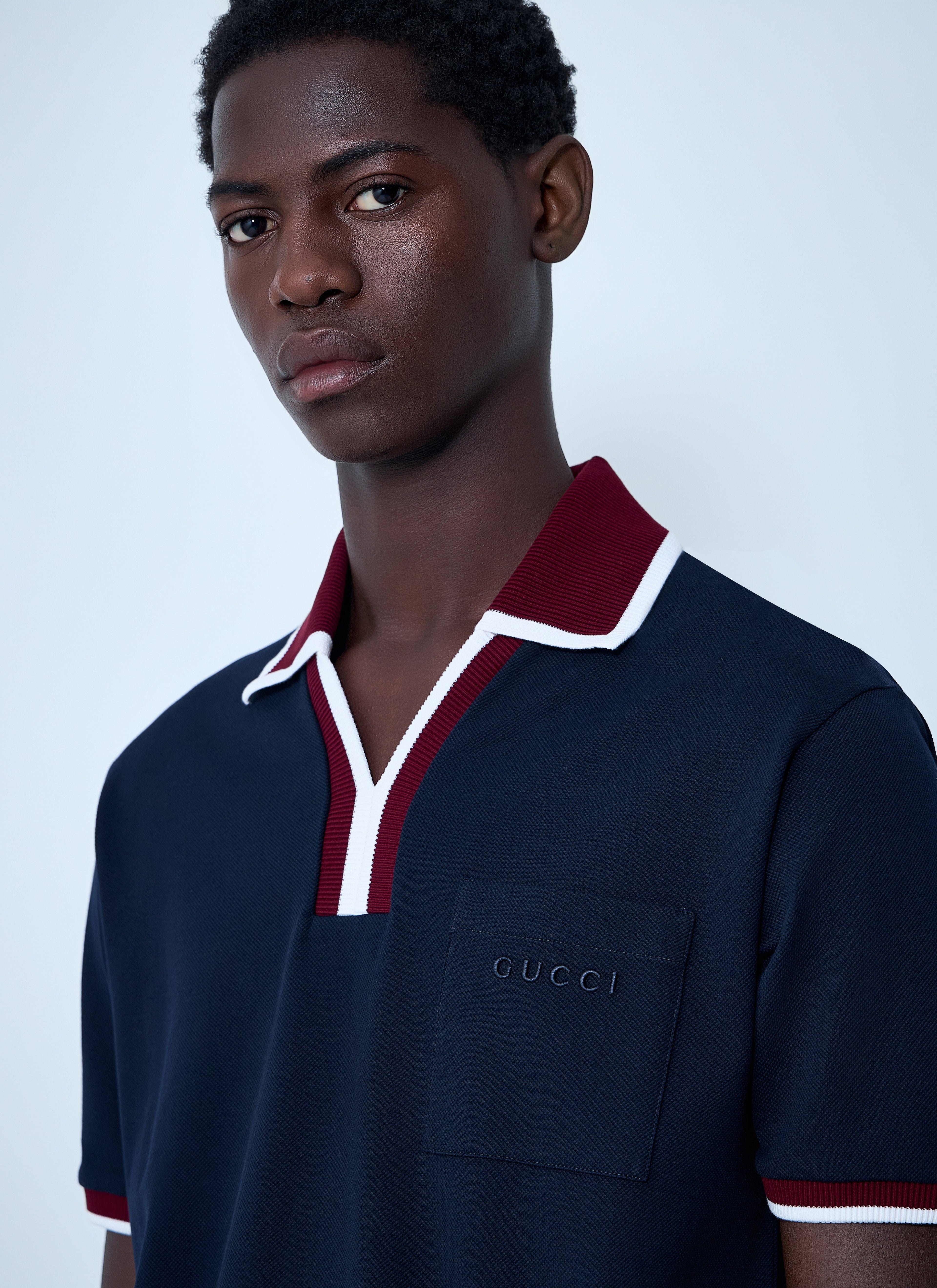 Gucci Men Logo Motif Polo Shirt