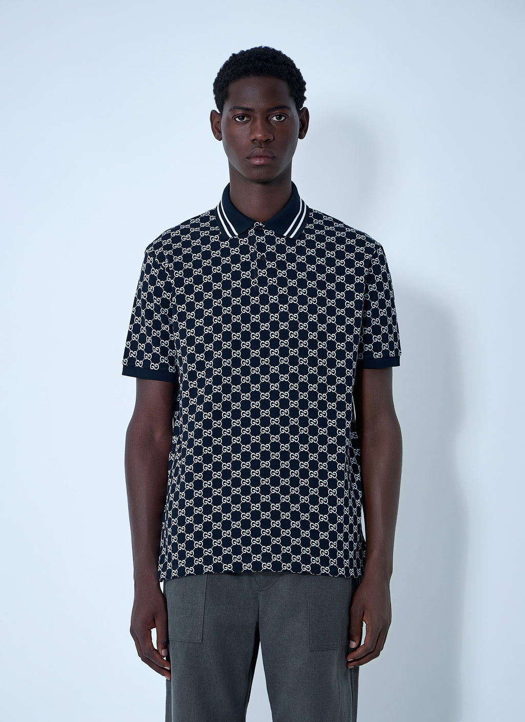 Gucci Men Interlocking G Polo Shirt