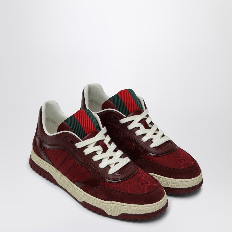 Gucci Re - Web Sneaker In Burgundy Gg Fabric Women - EZE Fashion®