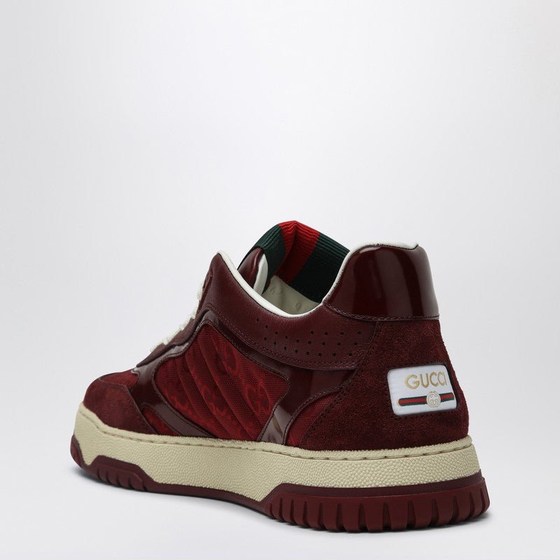 Gucci Re - Web Sneaker In Burgundy Gg Fabric Women - EZE Fashion®