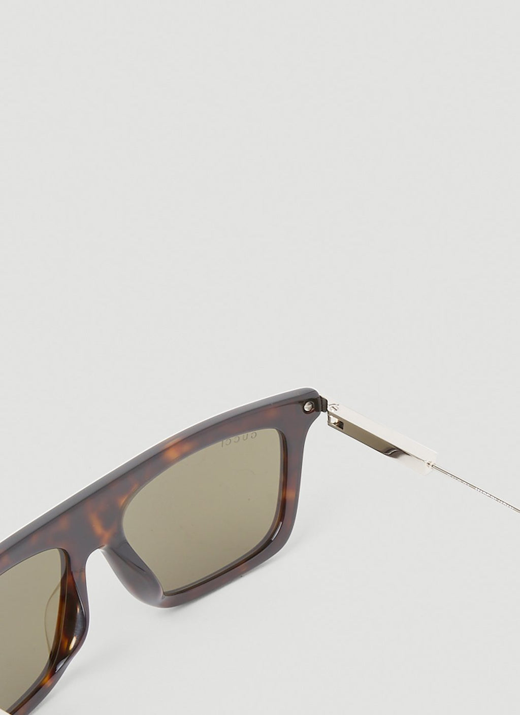 Gucci Men Tortoiseshell Rectangular Sunglasses
