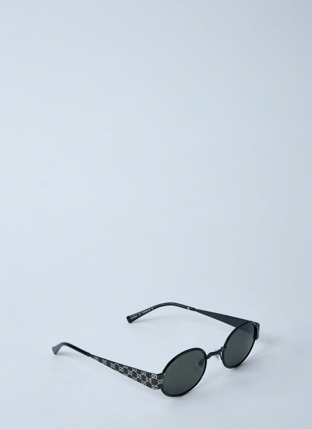 Gucci Men Monogram Metal Oval Sunglasses