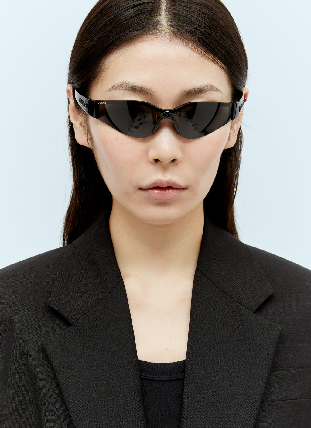 Gucci Women Mask-Shaped Frame Sunglasses
