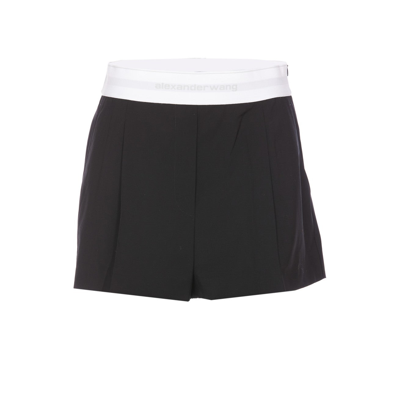 Alexander Wang Women High Waisted Pleated Short With Logo Elastic