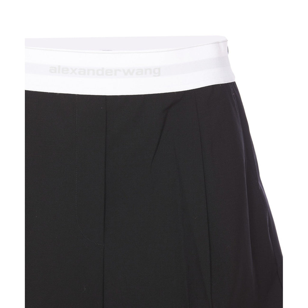 Alexander Wang Women High Waisted Pleated Short With Logo Elastic