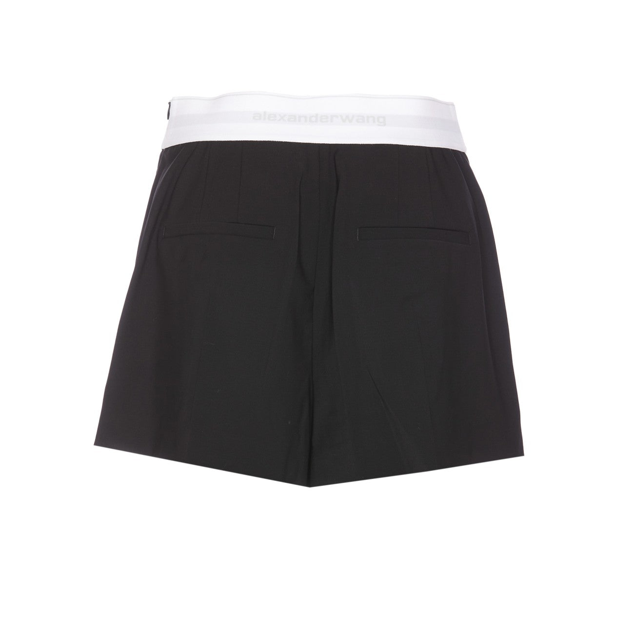 Alexander Wang Women High Waisted Pleated Short With Logo Elastic