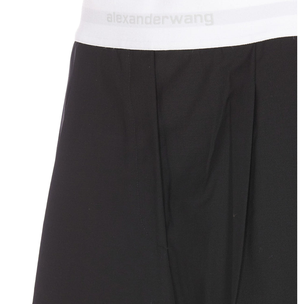 Alexander Wang Women High Waisted Pleated Short With Logo Elastic