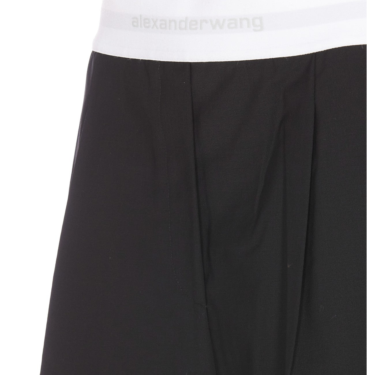Alexander Wang Women High Waisted Pleated Short With Logo Elastic
