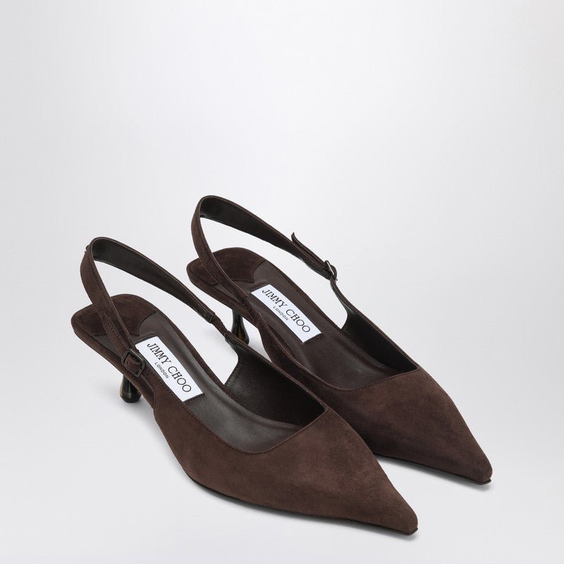 Jimmy Choo Amel 50 Pumps In Chocolate Colour Women - EZE Fashion®