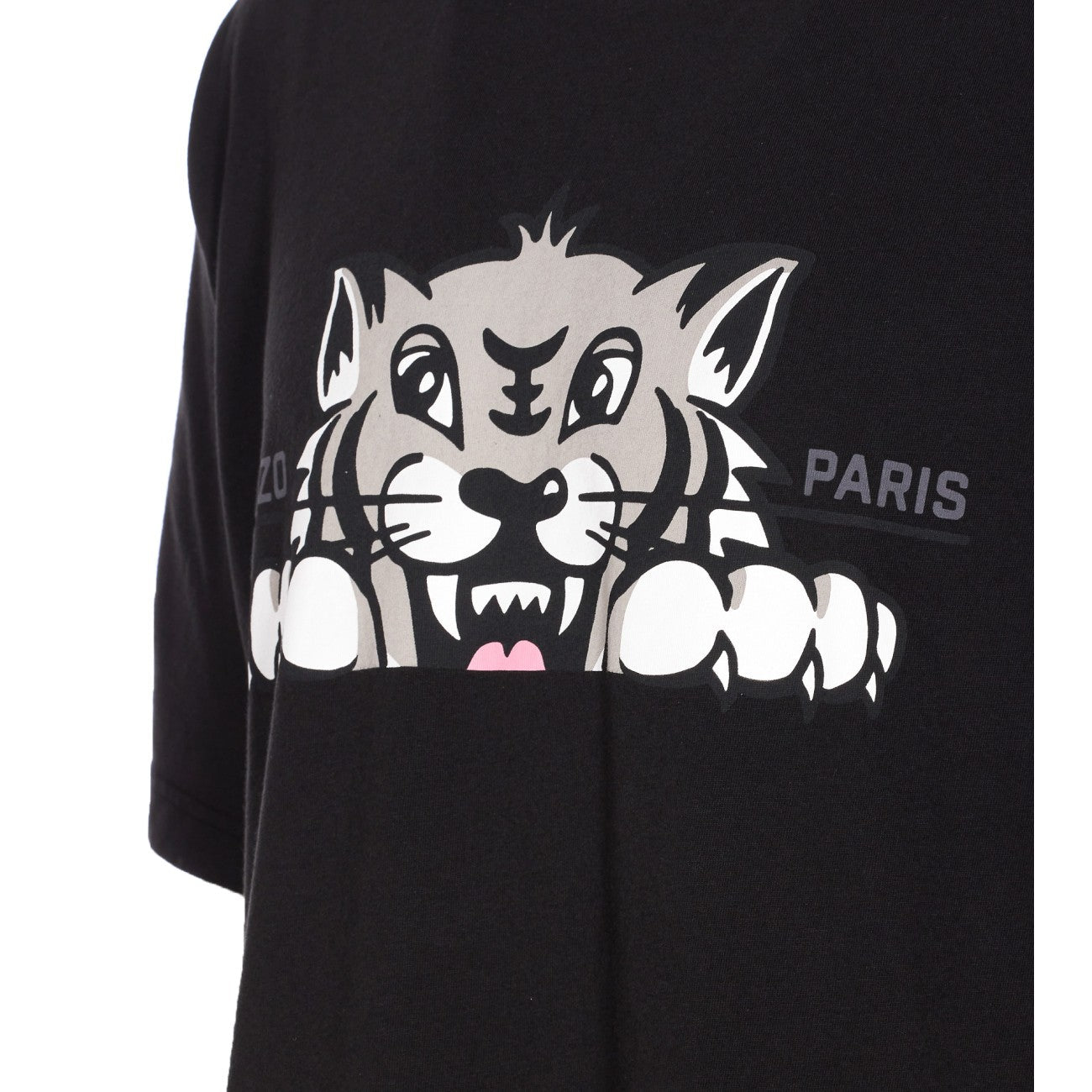 Kenzo Men Kenzo Happy Tiger Embroidered Oversize T-Shirt