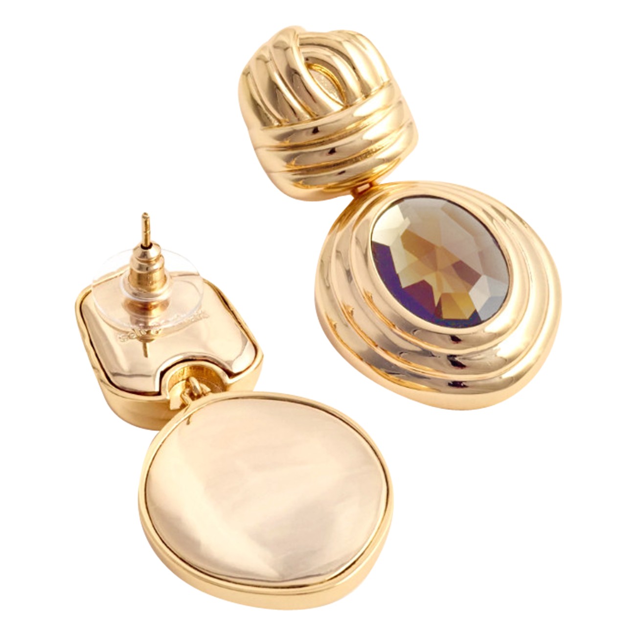 Self Portrait Women Knot Tiered Amber Earrings