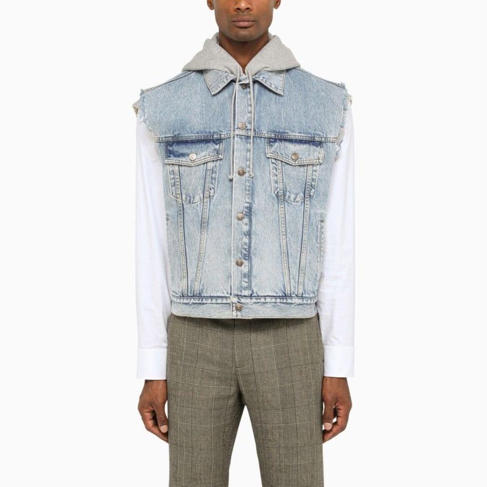 Gucci Men Denim Sleeveless Jacket