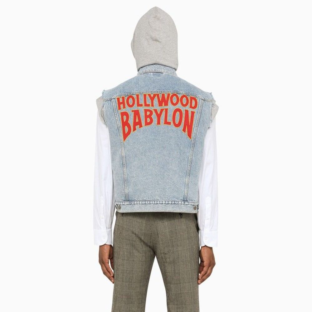 Gucci Men Denim Sleeveless Jacket