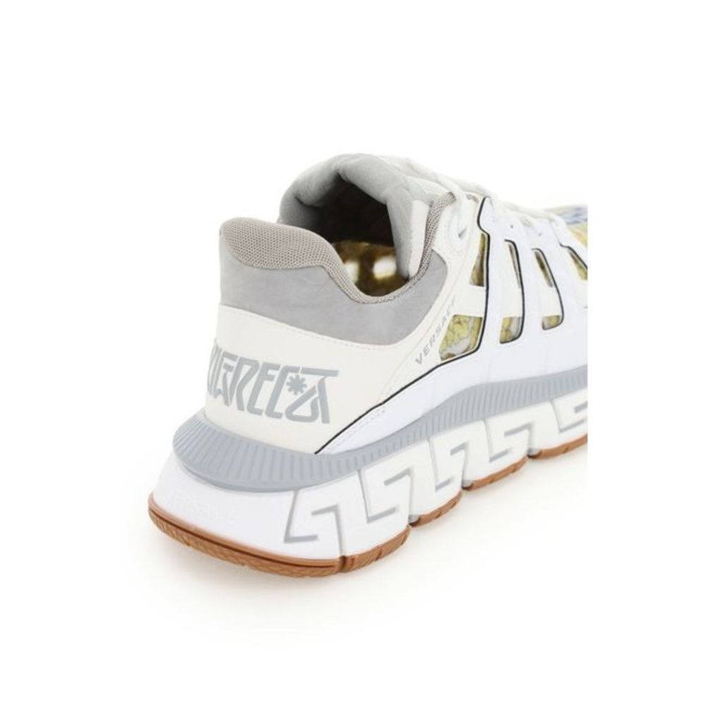 Versace Women White/Grey/Gold Trigreca Sneakers