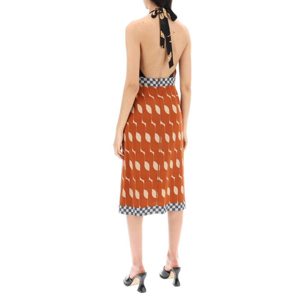 Dries Van Noten Women Dole Patchwork Dress With American Neckline