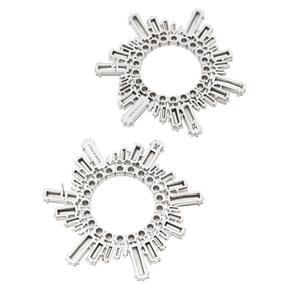 Amina Muaddi Women Silver Begum Crystal-Embellished Earrings