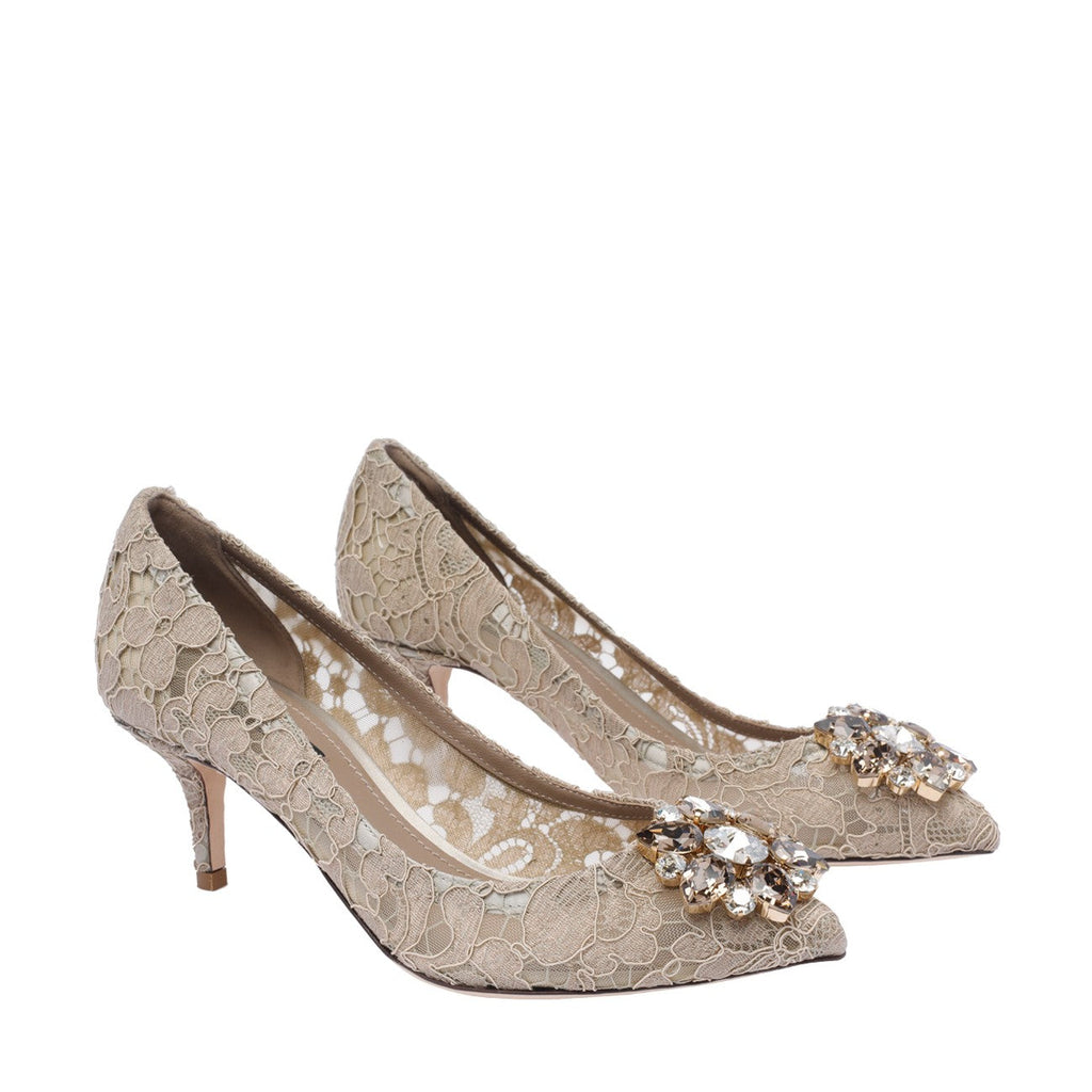 Dolce&Gabbana Women Lace Rainbow Pumps With Broche