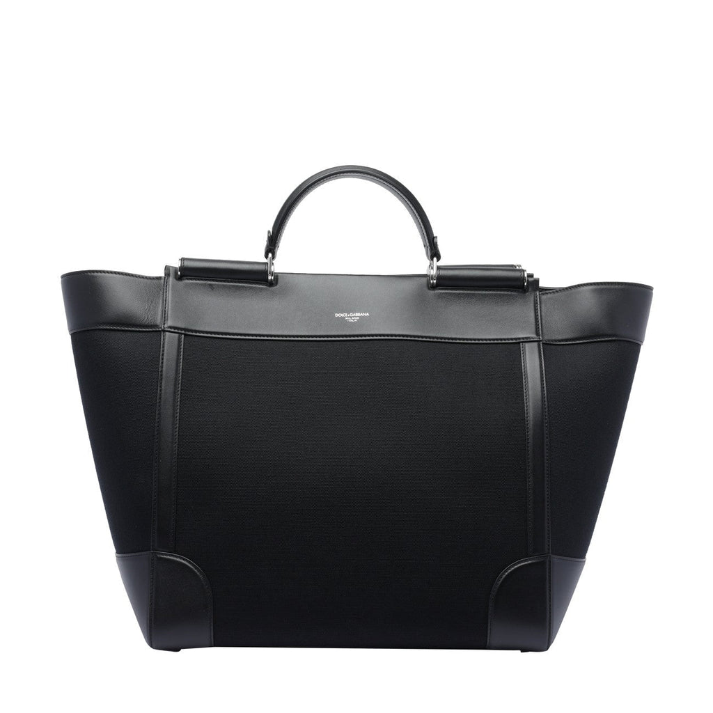 Dolce&Gabbana Men Leather And Panama Bag