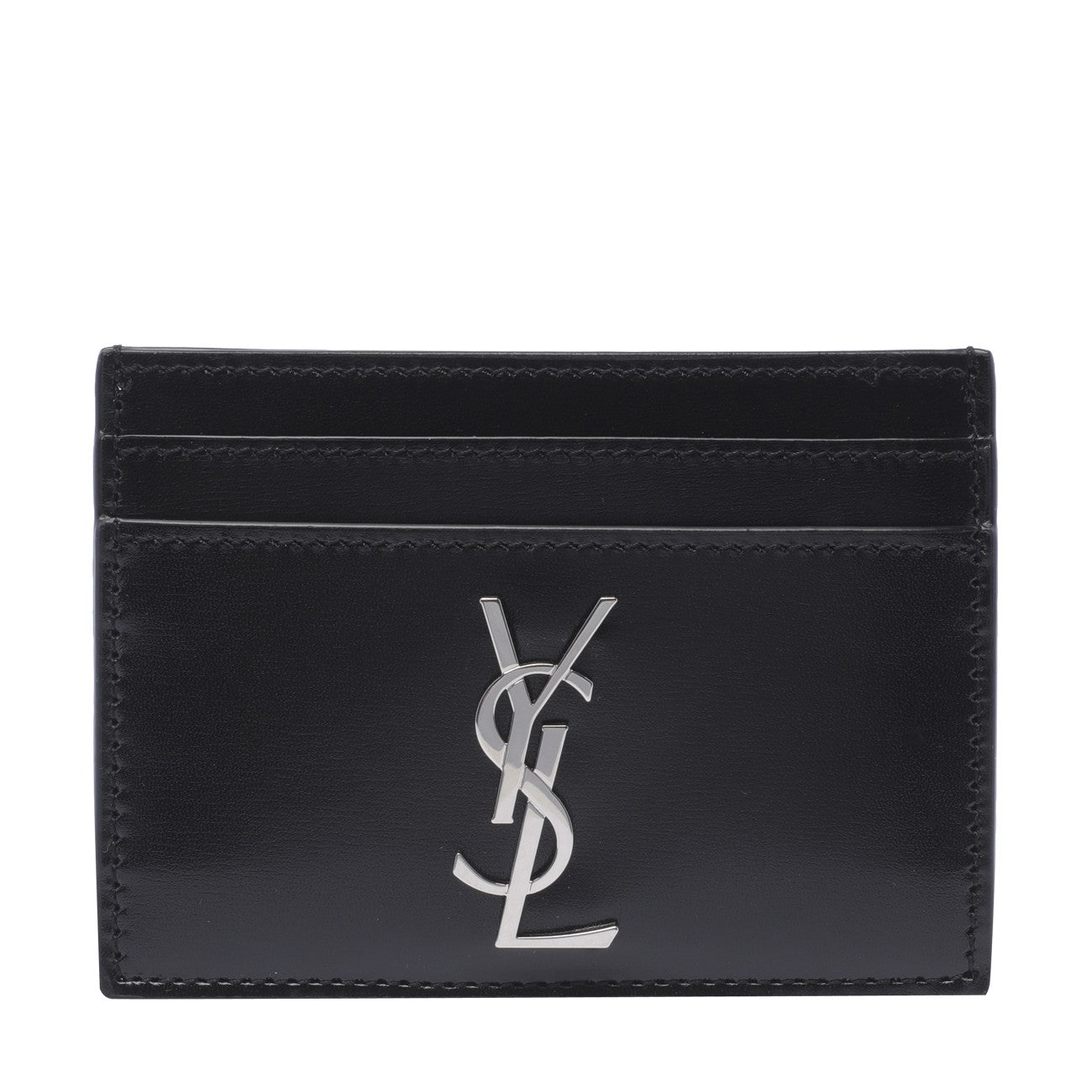 Saint Laurent Men Leather Cassandre Cards Holder