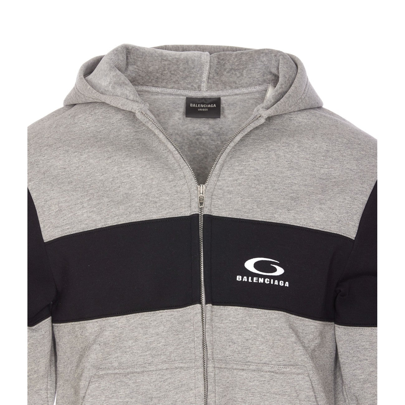 Balenciaga Men Loop Sports Icon Logo Zip Hoodie