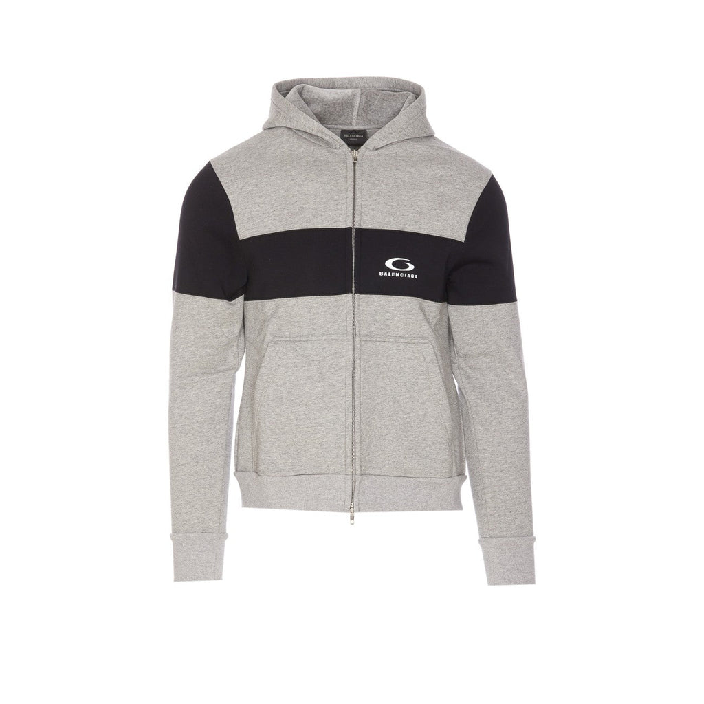 Balenciaga Men Loop Sports Icon Logo Zip Hoodie