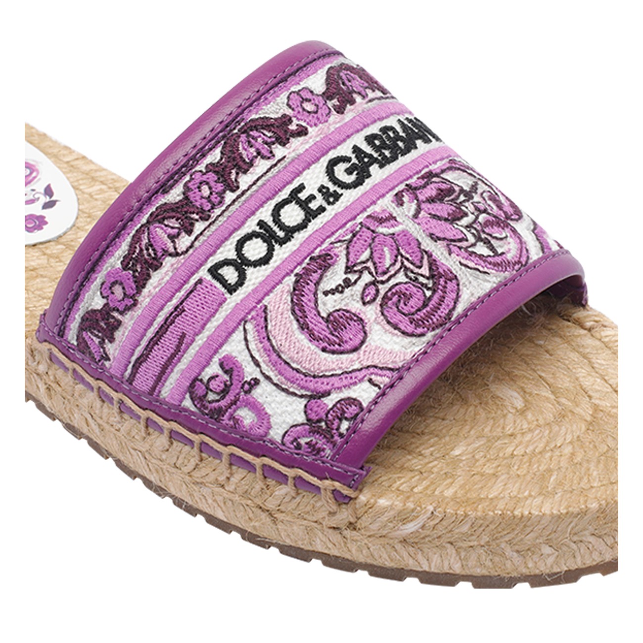 Dolce&Gabbana Women Maiolica Pattern Espadrilles Slides
