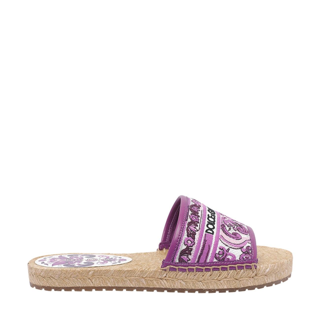 Dolce&Gabbana Women Maiolica Pattern Espadrilles Slides