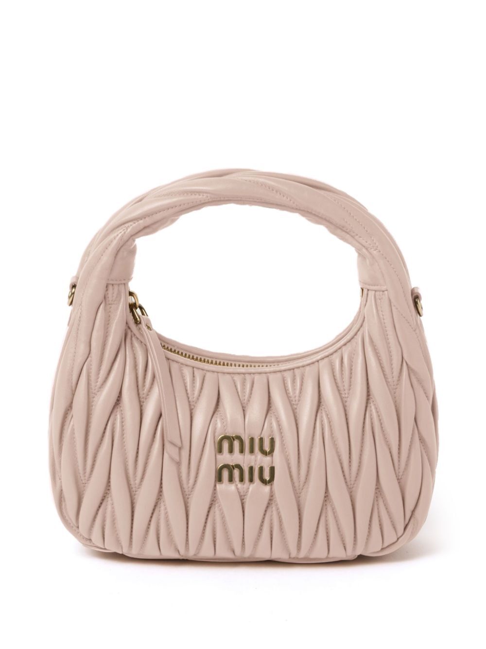 Miu Miu Women Wander Matelassé Nappa Leather Small Hobo Bag - EZE Fashion®