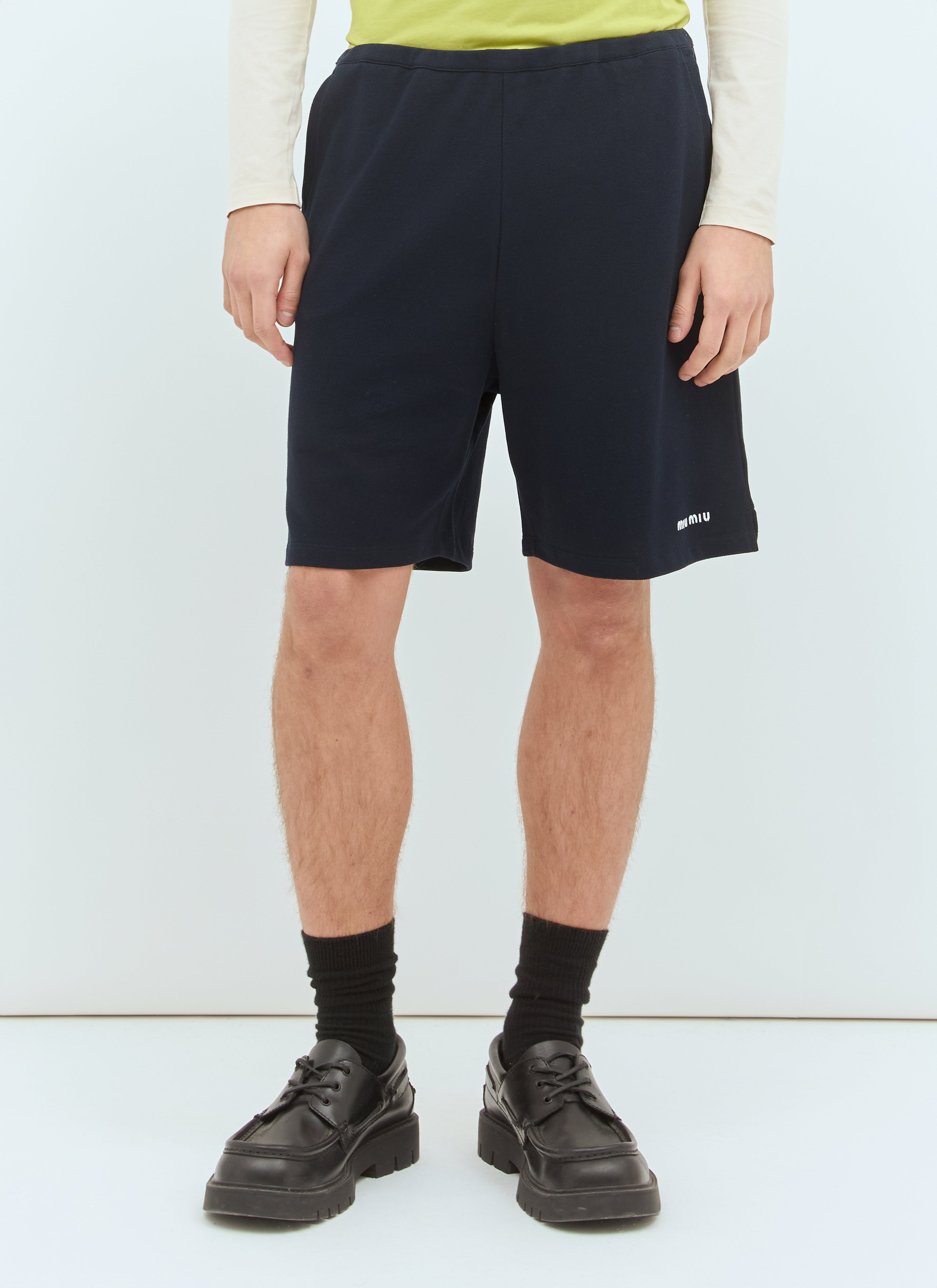 Miu Miu Men Cotton Piquet Shorts