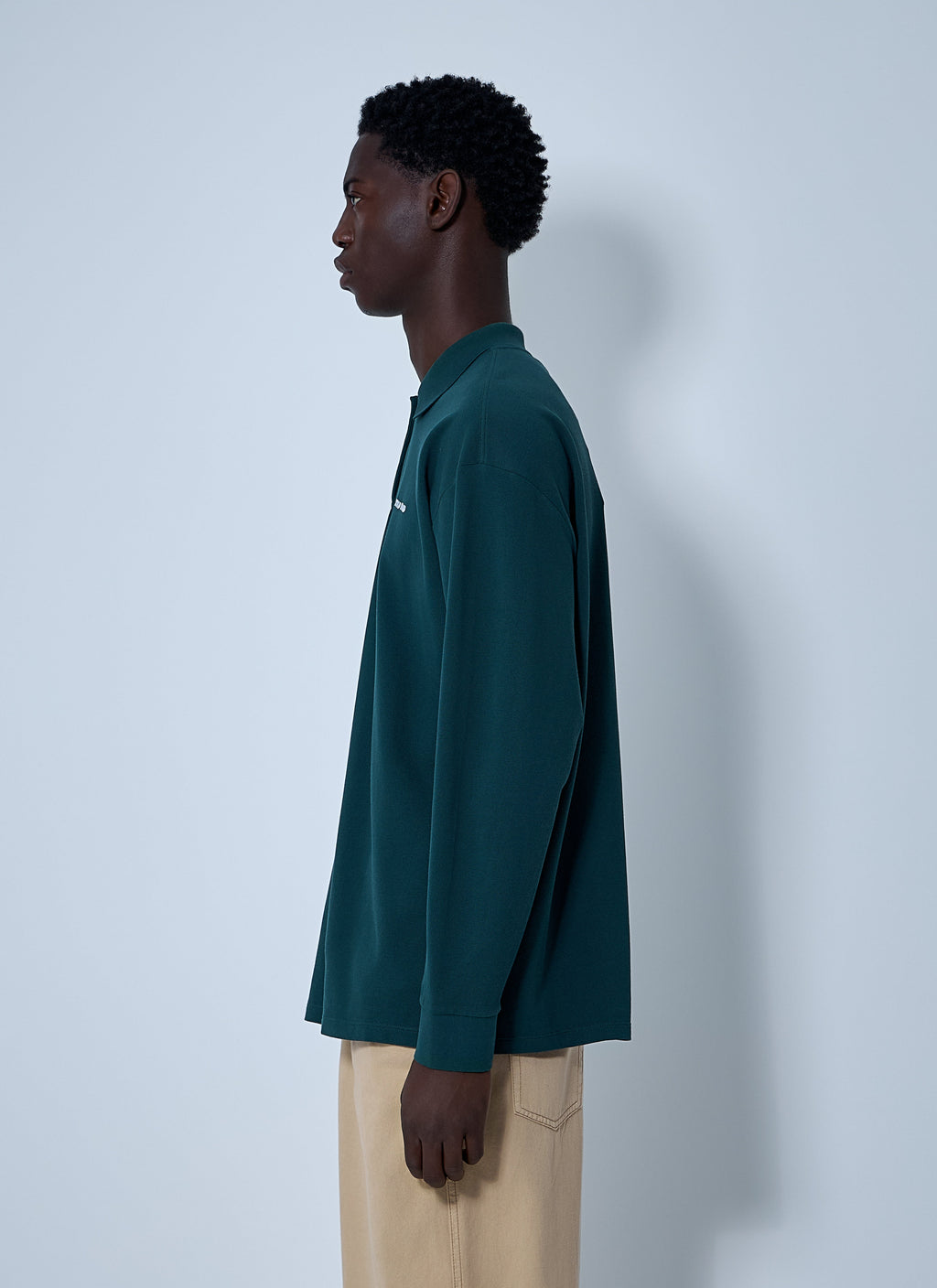 Miu Miu Men Logo Motif Polo Shirt