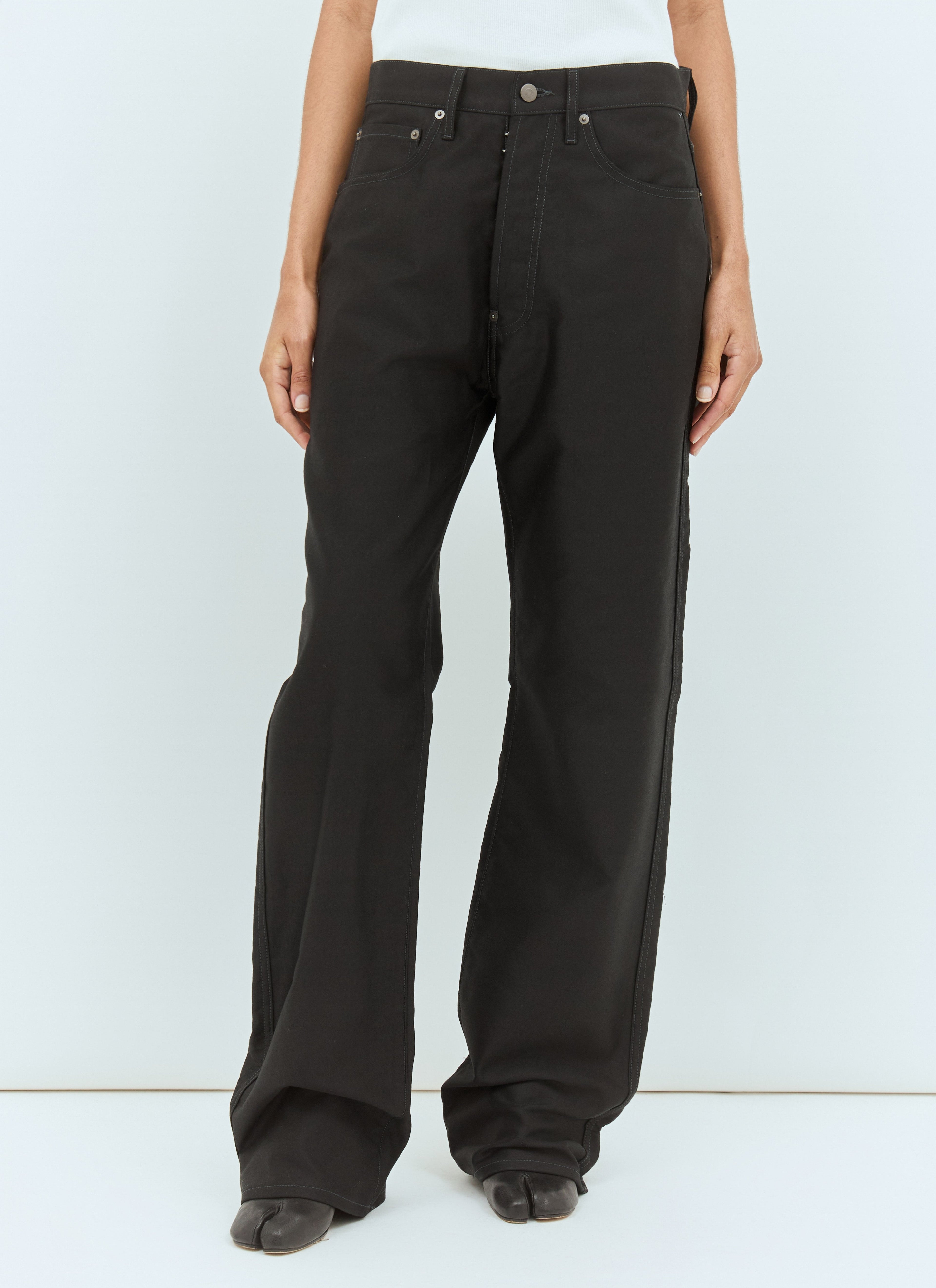 Maison Margiela Women Straight-Leg Coated Jeans